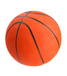 Basketball on a finger isolated on white