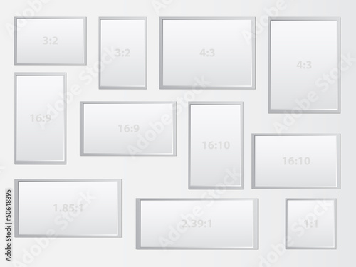 Vector: Aspect Ratio Of Different Displays Aspect Ratio Of Different Displays