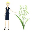 3d render of cartoon character with oat