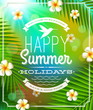 Summer holidays lettering emblem