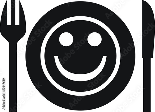 Illustration: assiette smiley assiette smiley