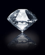 Illustration: diamond on dark background diamond on dark background