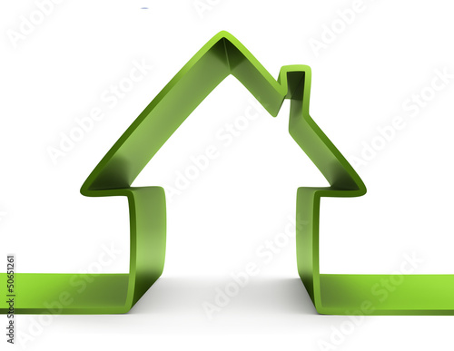 Illustration: abstract green house abstract green house