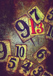 grunge tin plate numbers
