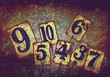 rusty metal numbers