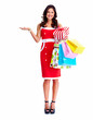 Photo: Beautiful young girl with a Christmas present. Beautiful young girl with a Christmas present.