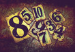 rusty tin plate numbers