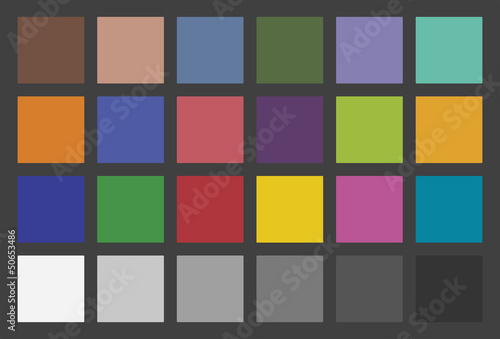 Vector: Color Checker Used In Photography For Color Calibration Color Checker Used In Photography For Color Calibration