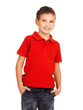 Young pretty boy posing at studio as a fashion model.