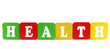 isolated text in wooden building blocks
