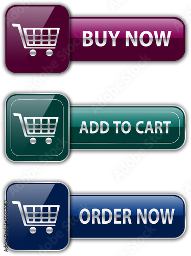 Vector: Shopping buttons Shopping buttons