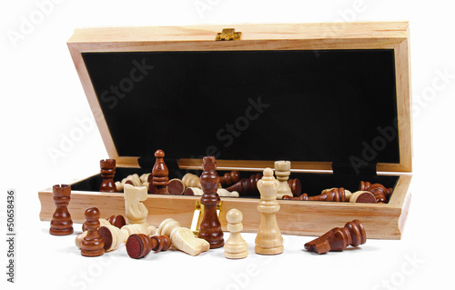 Photo: box with chess pieces box with chess pieces
