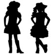 Vector: Silhouettes of kids Silhouettes of kids
