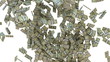 Video: Wealth: dollar cash slow motion flow on white. Alpha Wealth: dollar cash slow motion flow on white. Alpha