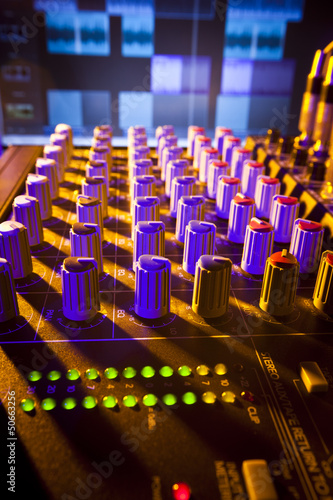 Photo: Mixing Desk Close-up Mixing Desk Close-up