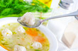 fresh soup with meat balls