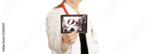 Photo: Ärztin mit Ultraschallbild Ärztin mit Ultraschallbild