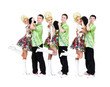 dancer team wearing a folk ukrainian costumes