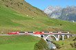 Glacier Express of Matterhorn-Gotthard railway 