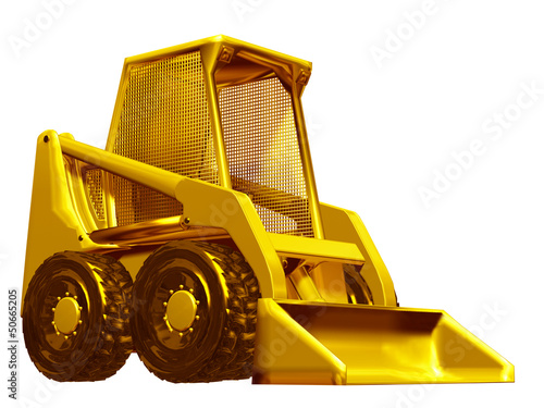 Illustration: Skid steer loaders made of gold Skid steer loaders made of gold