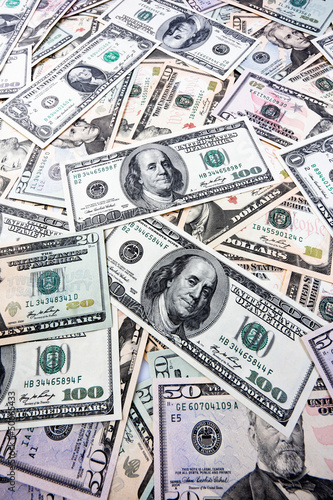 Photo: Amerikanische Dollar Geldscheine Amerikanische Dollar Geldscheine