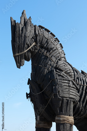 Photo: The copy of Troy wooden horse at Canakkale, Turkey The copy of Troy wooden horse at Canakkale, Turkey
