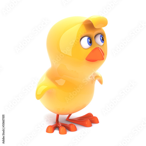 Illustration: Easter chick can hear someone coming Easter chick can hear someone coming