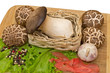 Mushrooms, salad, spices