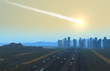 meteorito cayendo en la Tierra