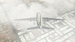airplane flight over Riyadh city