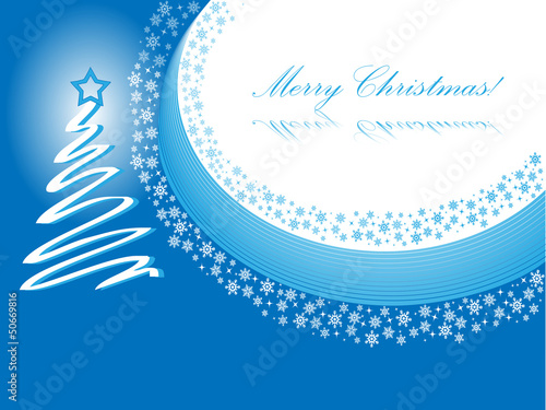 Vector: Christmas card blue Christmas card blue