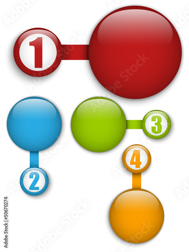 Vector: Set of Colorful Frames with Numbers Set of Colorful Frames with Numbers