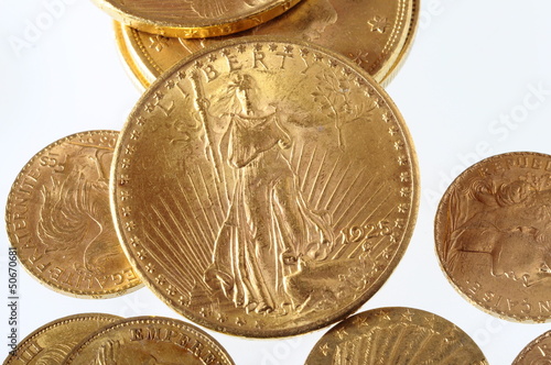 Photo: Lot of Gold coins for saving Lot of Gold coins for saving