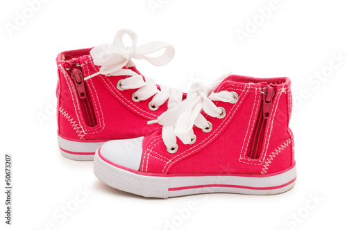 Photo: Sporty shoe isolated on the white background Sporty shoe isolated on the white background