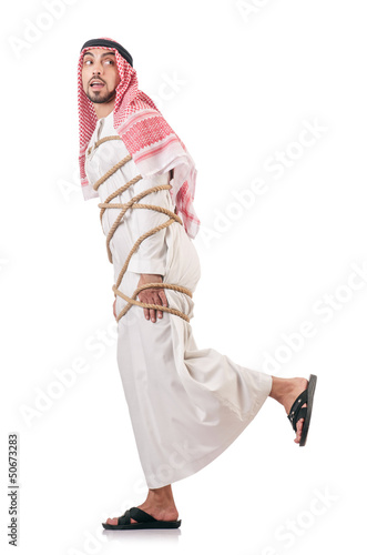 Photo: Arab businessman isolated on white Arab businessman isolated on white