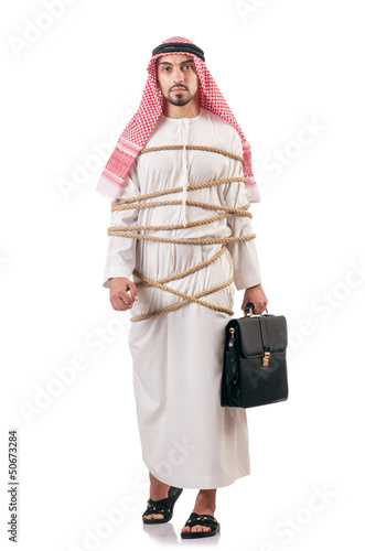 Photo: Arab businessman isolated on white Arab businessman isolated on white