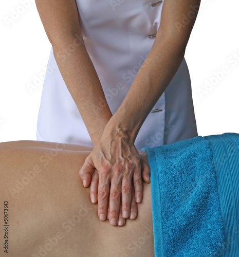 Photo: Masseur, white background Masseur, white background
