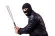 Male thug isolated on the white