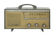 vintage radio antique isolated on white background
