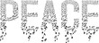 peace symbol with musical notes
