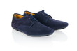 Male shoes in fashion concept on white