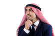 Arab businessman isolated on the white