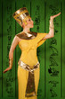 Egyptian woman in costume of the Pharaoh