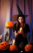 Young beautiful witch
