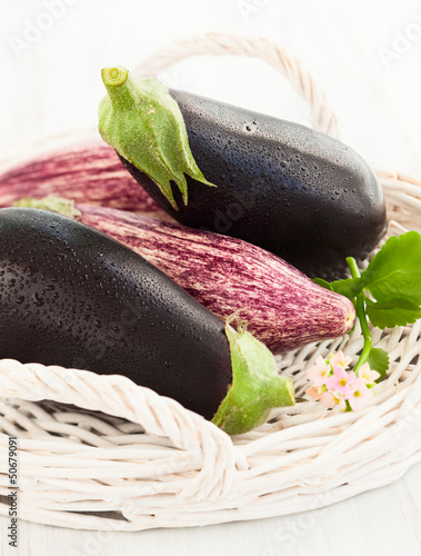 Photo: fresh aubergines fresh aubergines