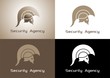 Security Agency Logo. The helmet of an Ancient Greek warrior