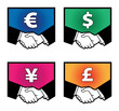 Currency signs, vector illustration