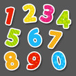 Vektor: Set of color numbers Set of color numbers