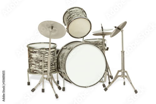 Photo: Black-and-white drum kit Black-and-white drum kit
