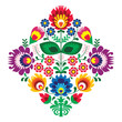 Folk Embroidery With Flowers -...